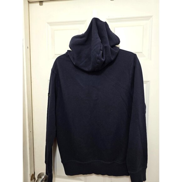 Ben Sherman Men's Navy Pullover Hoodie Front Kangaroo Pocket Size S - Picture 4 of 11
